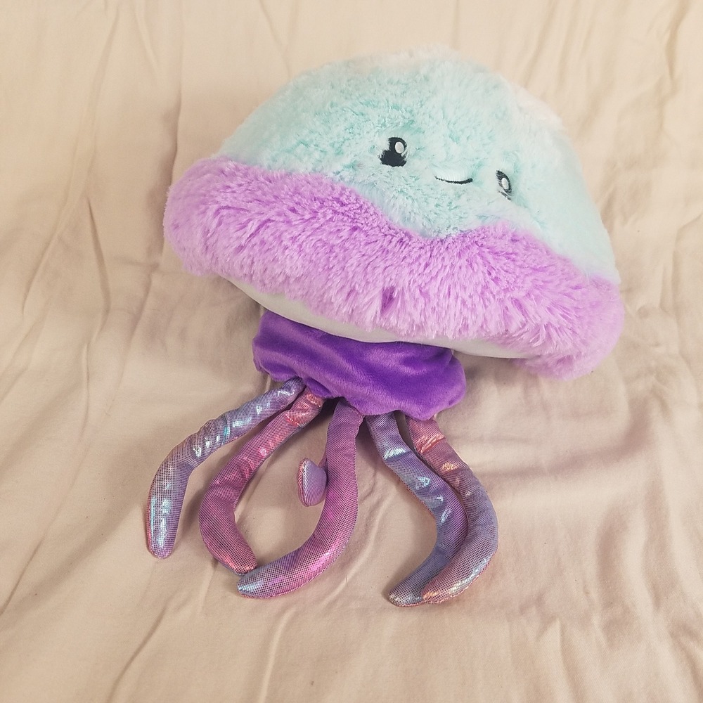 Squishable Jellyfish Plush Mint Lavender Purple Iridescent Tentacles 2024 NWT